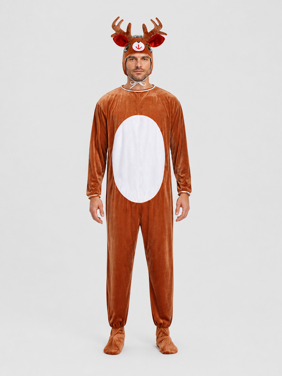 Brown Deer Costume, Cosplay Jumpsuit on-model view