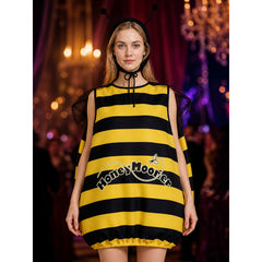 Unisex Bumble Bee Costume Set with Antenna Headband and Wings, Yellow Black