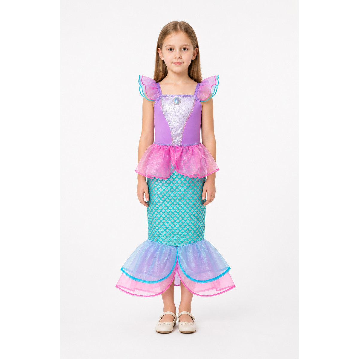 Mermaid Dress with a Layered Skirt for Costumes main product view