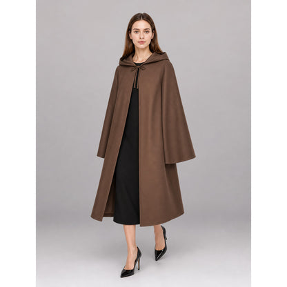 Brown Medieval Hooded Carnival Cloak