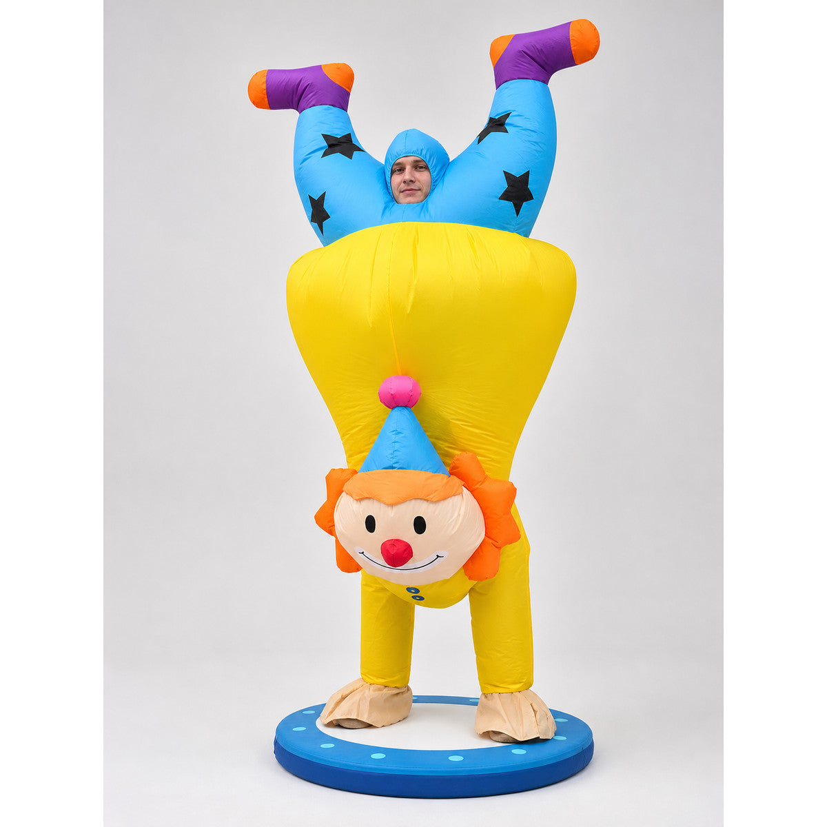 Inflatable Clown Costume with an Upside-Down Design on-model view