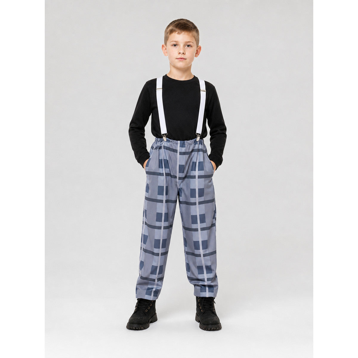 Kids' Pixel Character Cosplay Costume on-model view