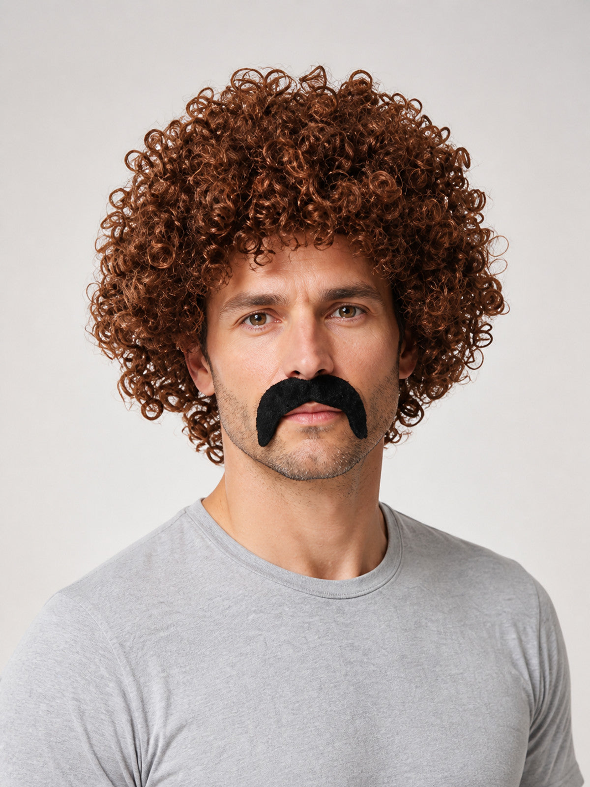 Brown Curly Carnival Wig for Parties main product view