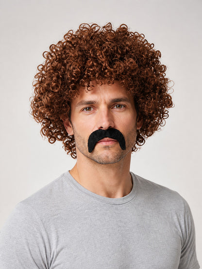 Brown Curly Carnival Wig for Parties main product view