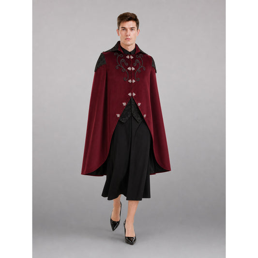 Gothic Tailcoat with Black Trim for Cosplay