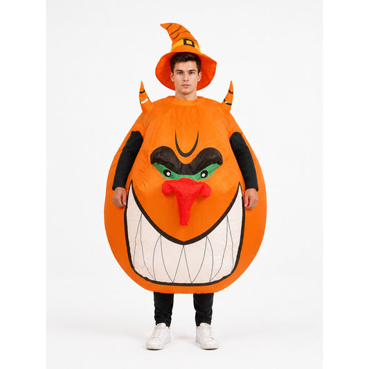 Inflatable Monster Costume with Bright Teeth for Parties front view