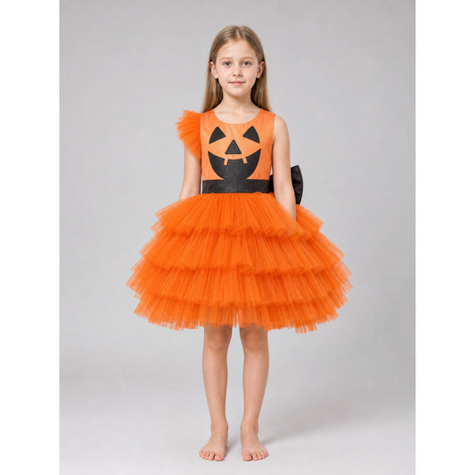 Kids' Pumpkin Halloween Costume with Headband