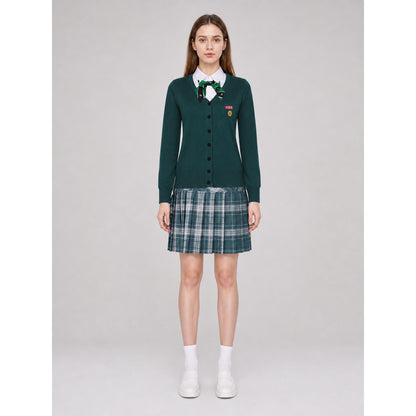 School Uniform Cosplay Costume: Cardigan, Shirt, and Skirt