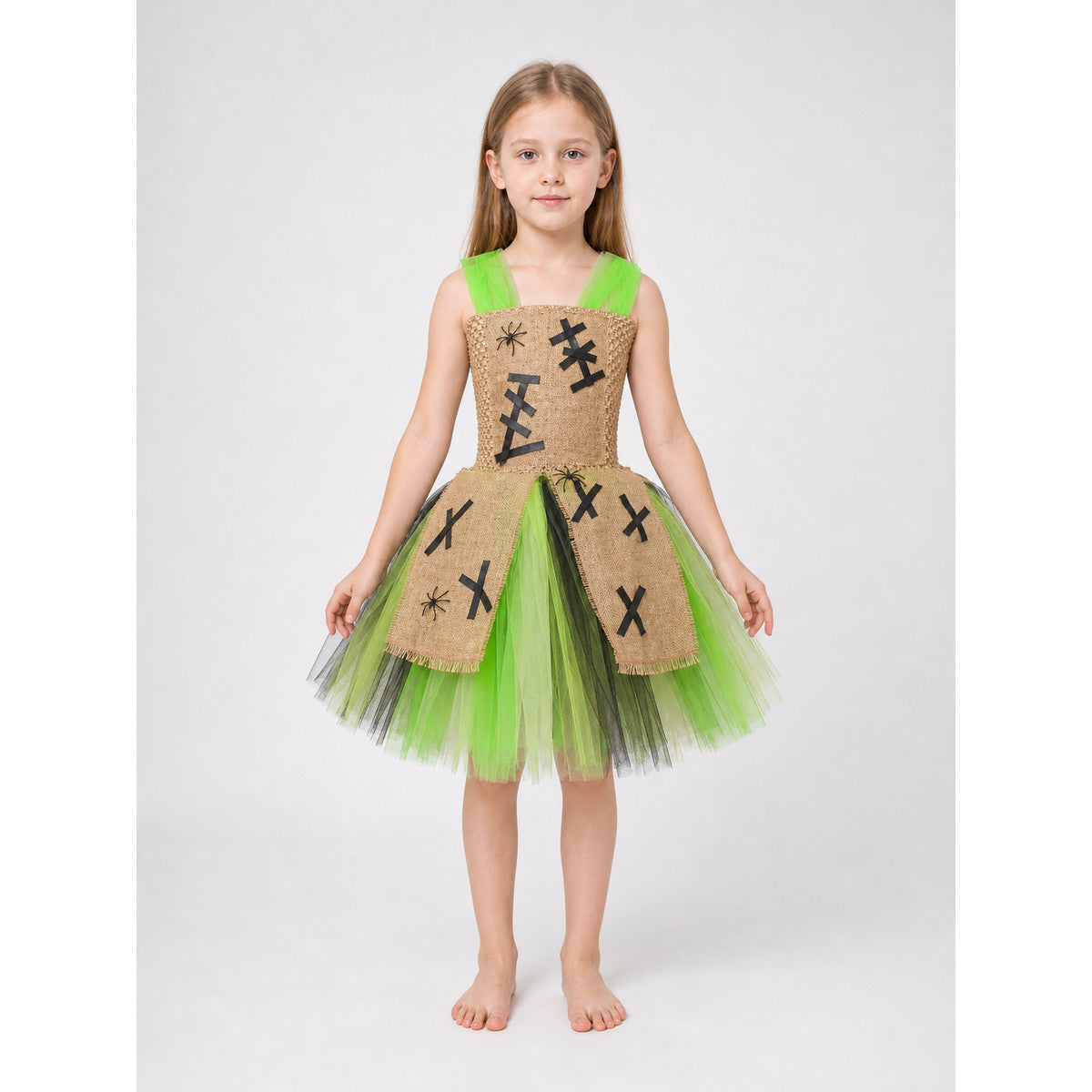 Halloween Costume Dress with Tutu Skirt front view