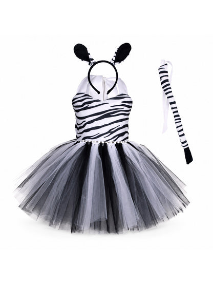 Baby Girls Halloween Animal Cosplay Costume Kids Forest Theme Giraffe Cows Tiger main product view