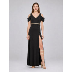 Cosplay Dress with Gold Belt and Slits
