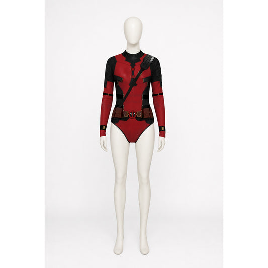 Red and Black Superhero Jumpsuit with 3D Print main product view