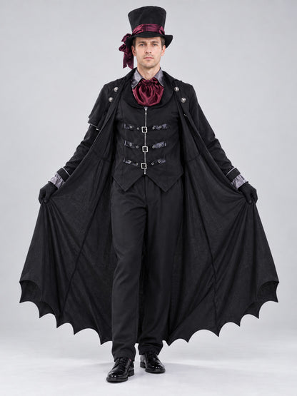 Vampire Costume with Top Hat and Cape