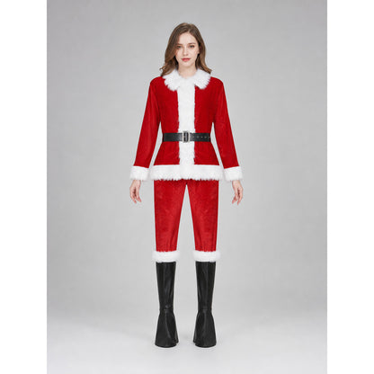 Santa Claus Costume, New Year's Red and White Set