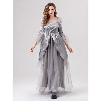 Ghost Bride Carnival Dress with Corset Lacing on-model view