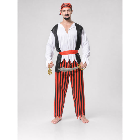 Pirate Costume with Saber and Accessories