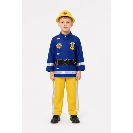 Kids' Firefighter Costume with Helmet for Halloween main product view