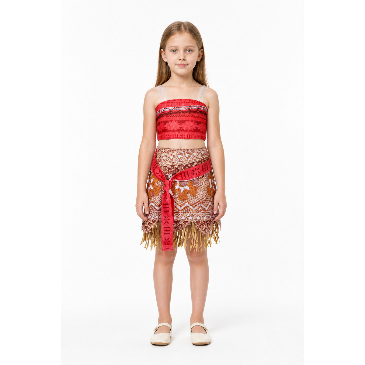 Children's Moana Costume with Skirt and Top for Halloween main product view