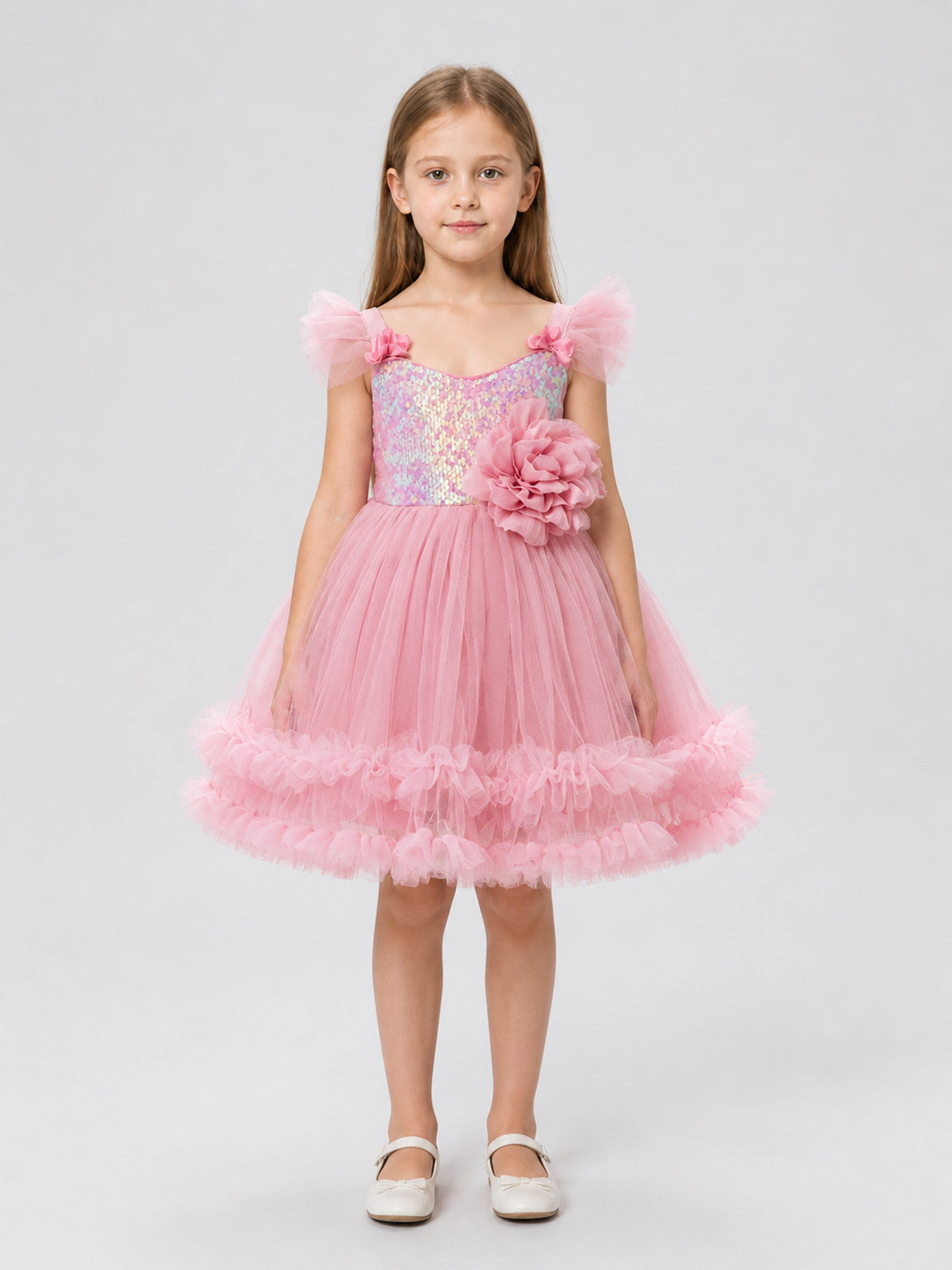 Festive Sequin Princess Dress for Girls