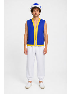 Super Mario Toad Mushroom Carnival Costume with Vest, Pants, and Cap