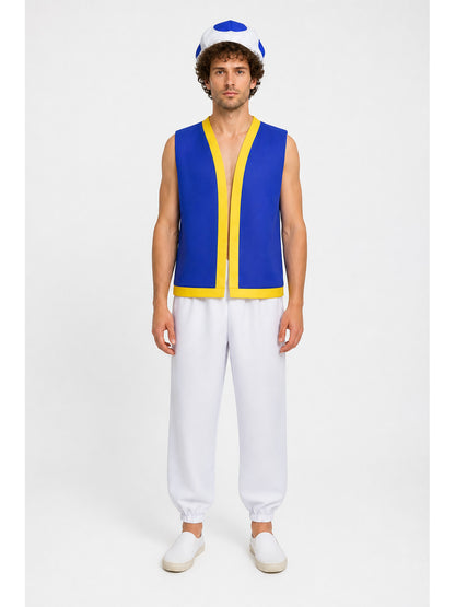 Mushroom Carnival Costume with Vest, Pants, and Cap main product view