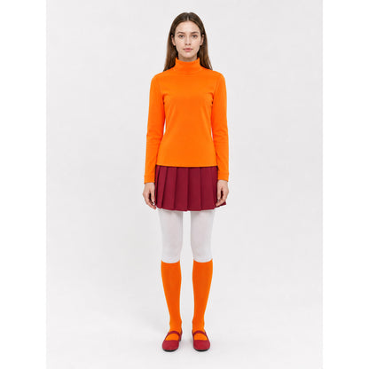Velma Scooby-Doo cosplay costume, top and skirt on-model view