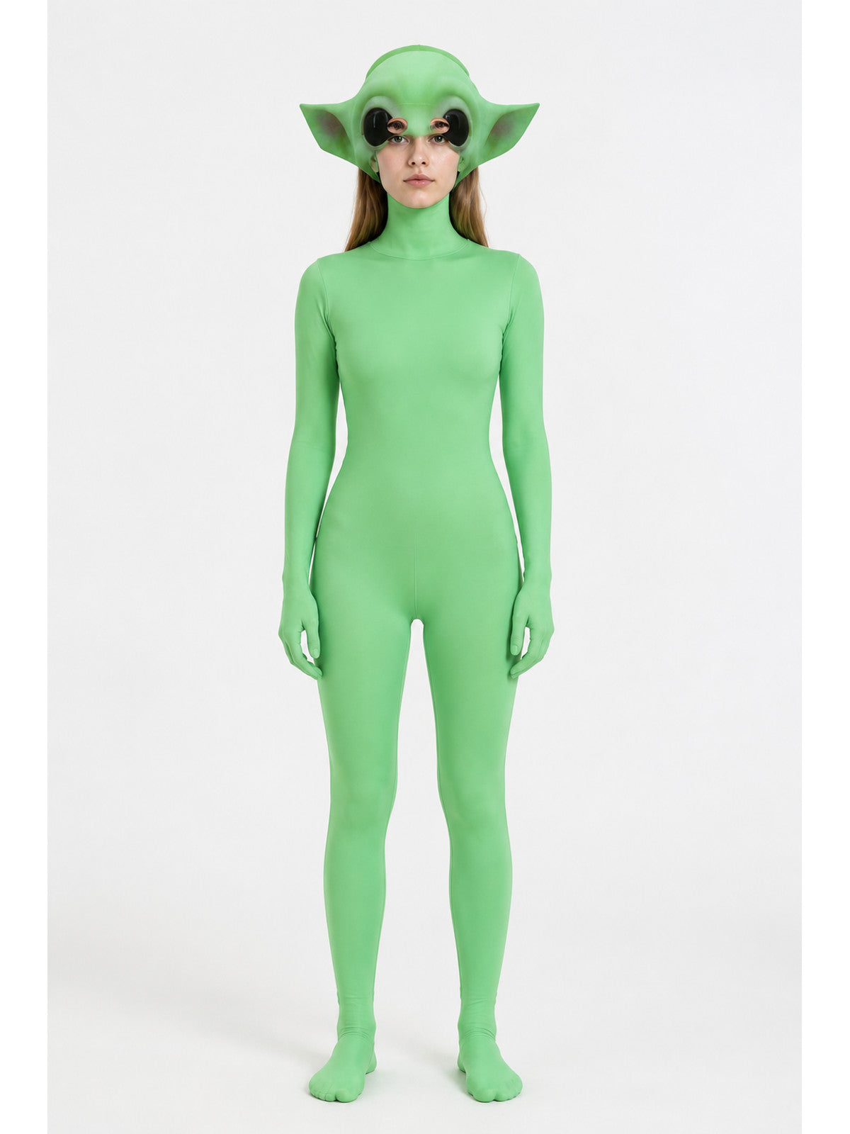 Green Alien Jumpsuit with Mask main product view