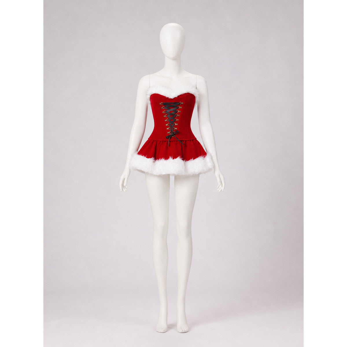 Christmas Character Costume with Fur Trim