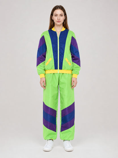 Retro Stage Costume Set: Jacket and Pants on-model view