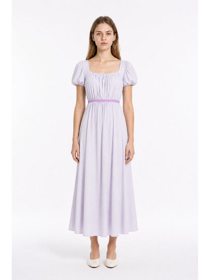 Vintage Dress with a High Waist and Puff Sleeves main product view
