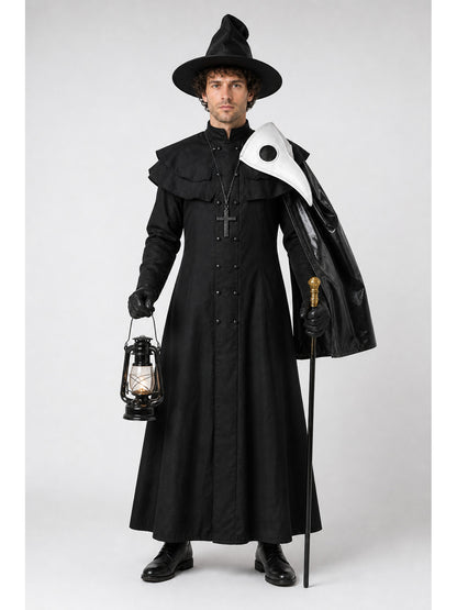 Plague Doctor Costume with Mask and Hat main product view