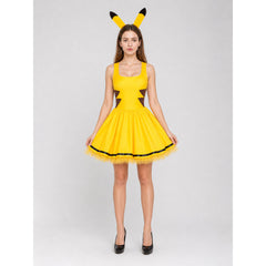 Yellow Insect Costume for Cosplay with Ears