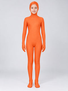 Orange Hooded One-Piece Jumpsuit Costume