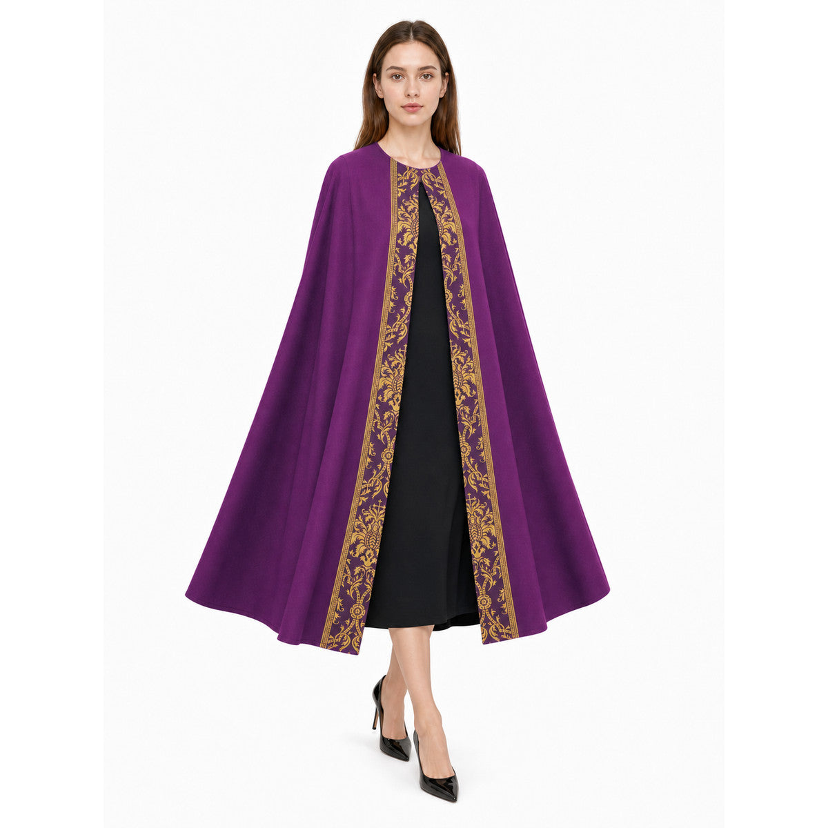 Purple Hooded Carnival Cloak