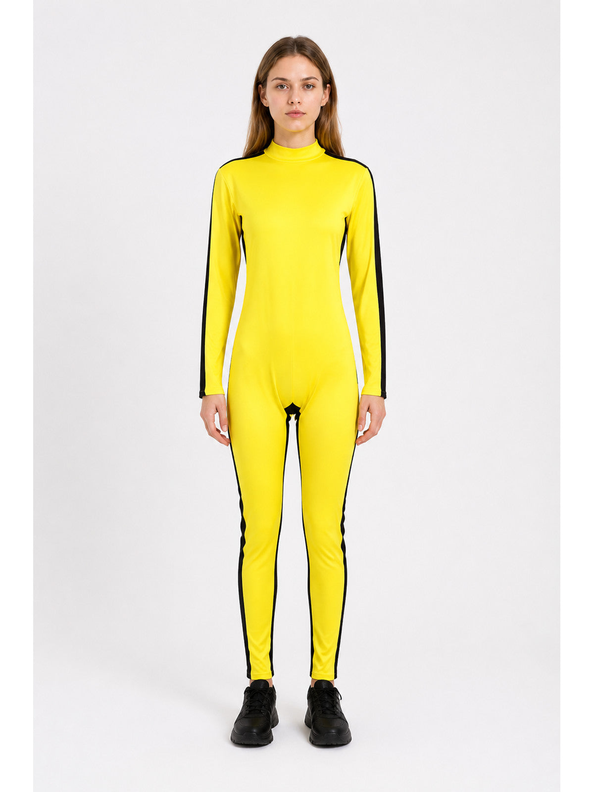 Yellow Cosplay Jumpsuit with Black Stripes main product view
