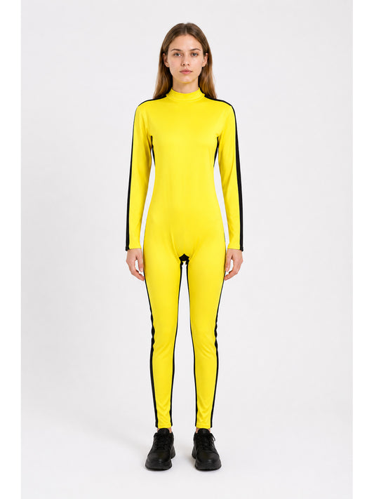 Yellow Cosplay Jumpsuit with Black Stripes main product view