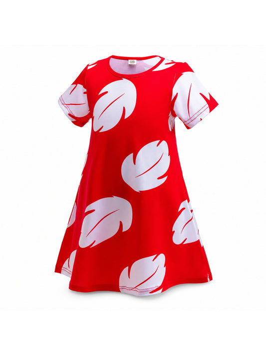 Experiment 626 Lilo Role Play Dress Hawaii Costume Children Red Frock Featured main product view