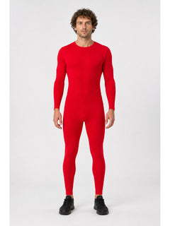 Red Zentai Jumpsuit with Covered Feet