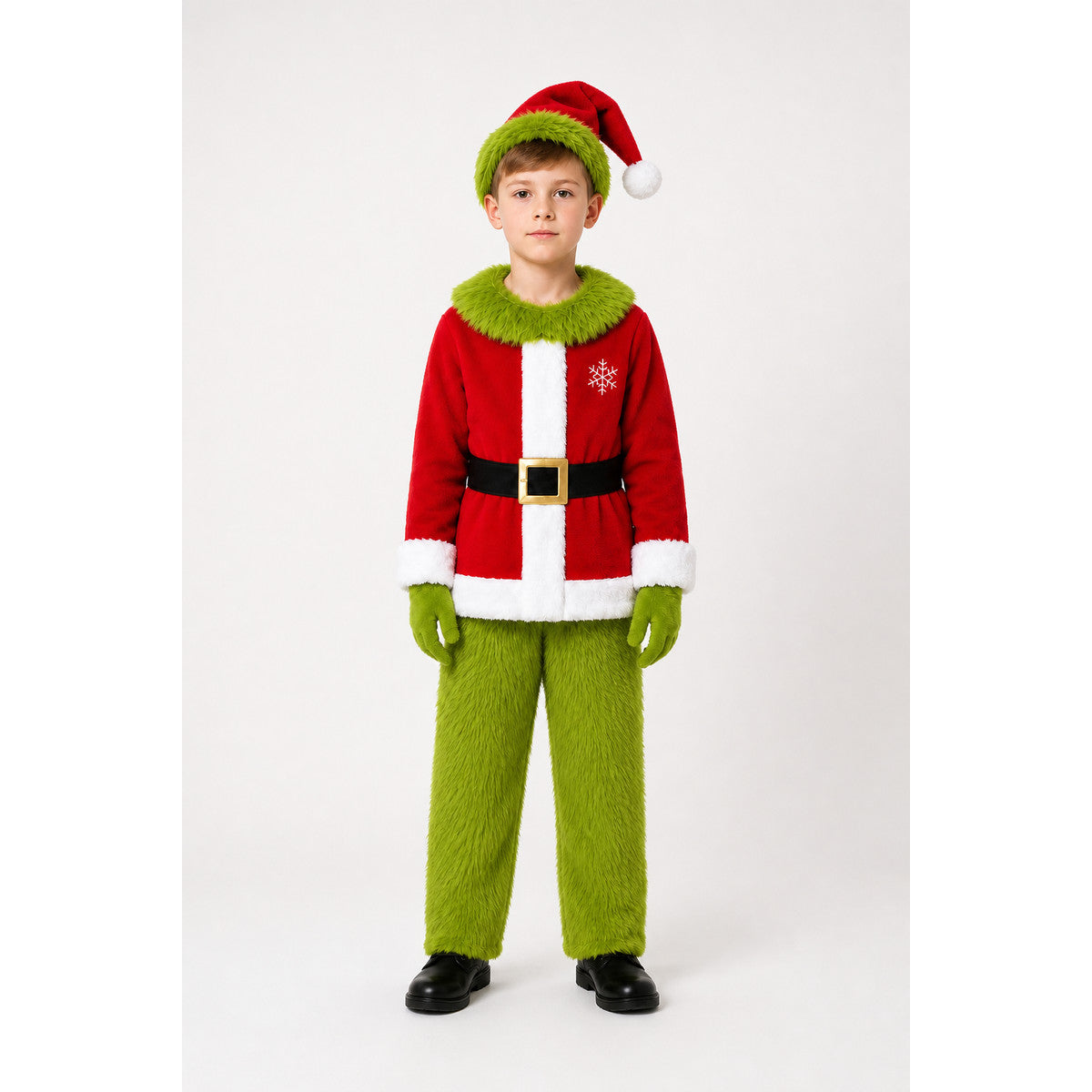 Grinch Costume: Red Top, Green Pants