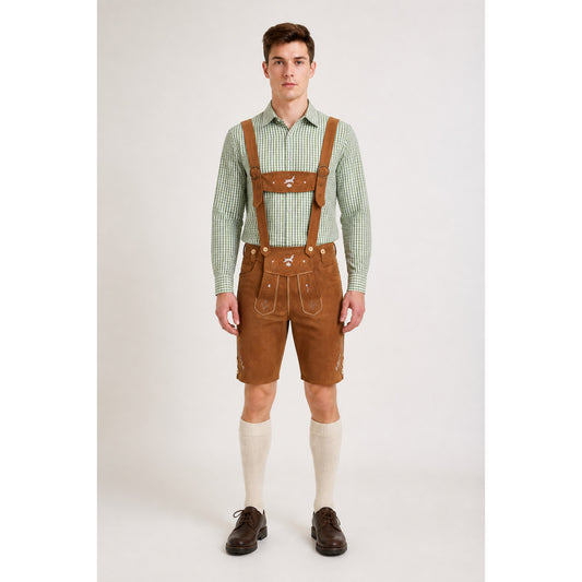 Historical Costume with Suspenders, Green and White Plaid main product view