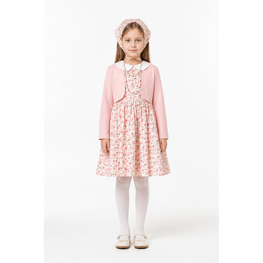 Children's carnival costume with a floral dress main product view