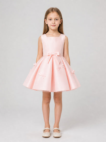 Festive Princess Dress with Bows for Birthdays on-model view