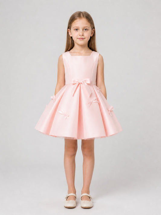 Festive Princess Dress with Bows for Birthdays on-model view