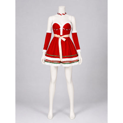 New Year's Costume Dress with Full Skirt and Trim