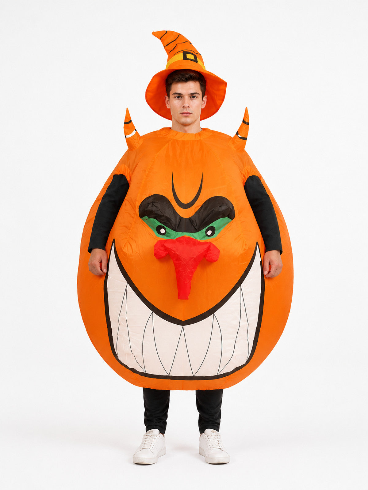 Inflatable Monster Costume with Bright Teeth for Parties