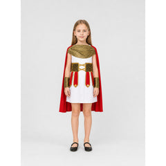 Ancient Roman Warrior Costume with Red Cape for Cosplay