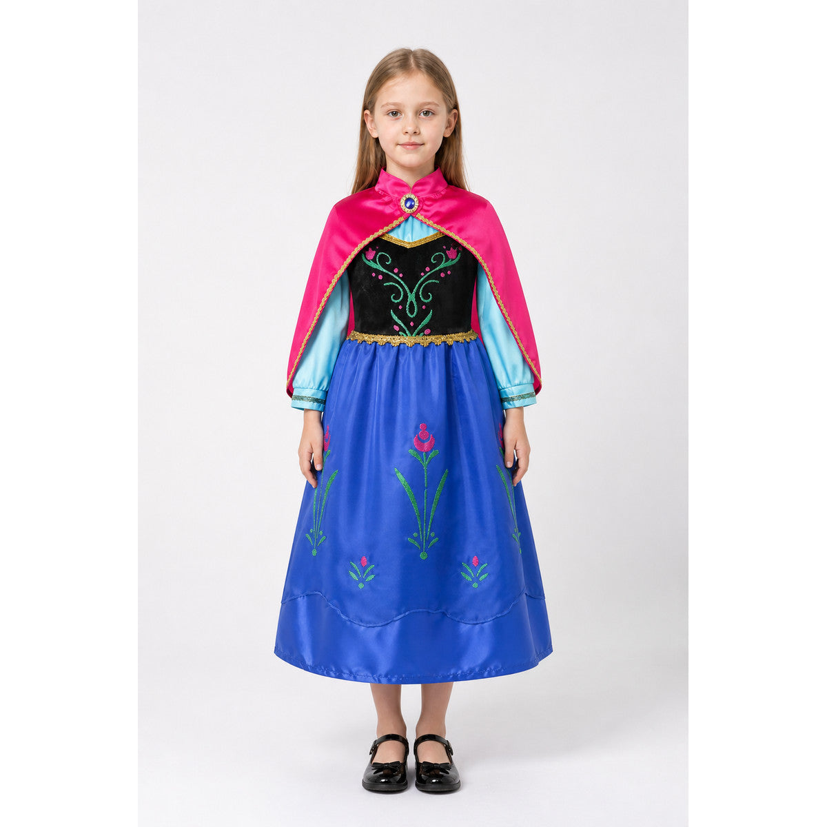 Princess Anna Carnival Costume with Cape main product view