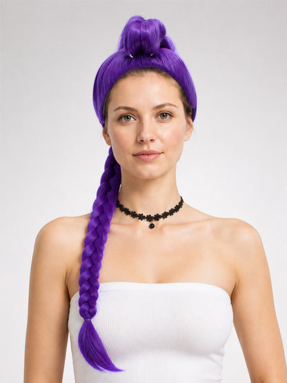Purple Carnival Wig for Halloween and Cosplay main product view