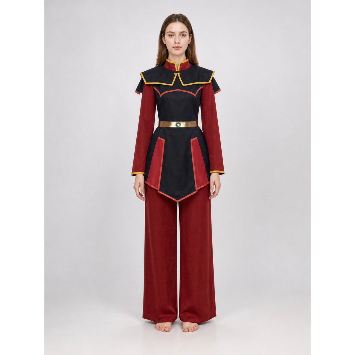 Character cosplay costume: red-and-black set