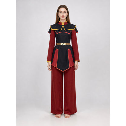 Character cosplay costume: red-and-black set